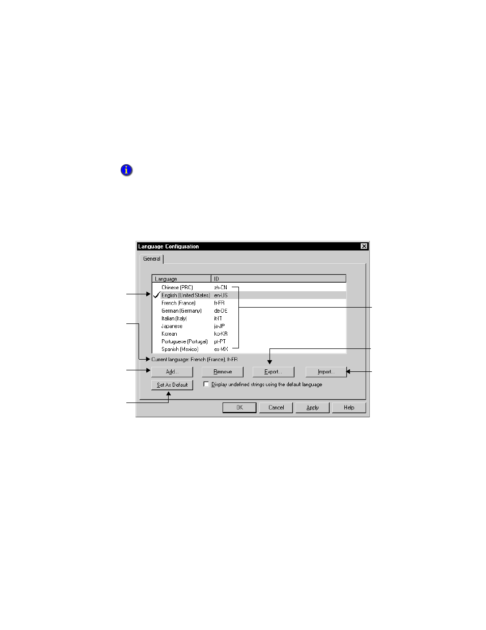 Setting up a default application language, Setting up a default application language – 9 | Rockwell Automation FactoryTalk View Site Edition Users Guide User Manual | Page 325 / 696