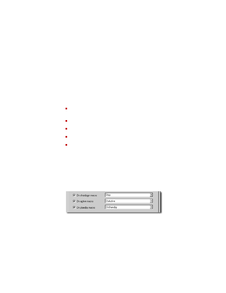 Specifying on active and on standby macros | Rockwell Automation FactoryTalk View Site Edition Users Guide User Manual | Page 362 / 696