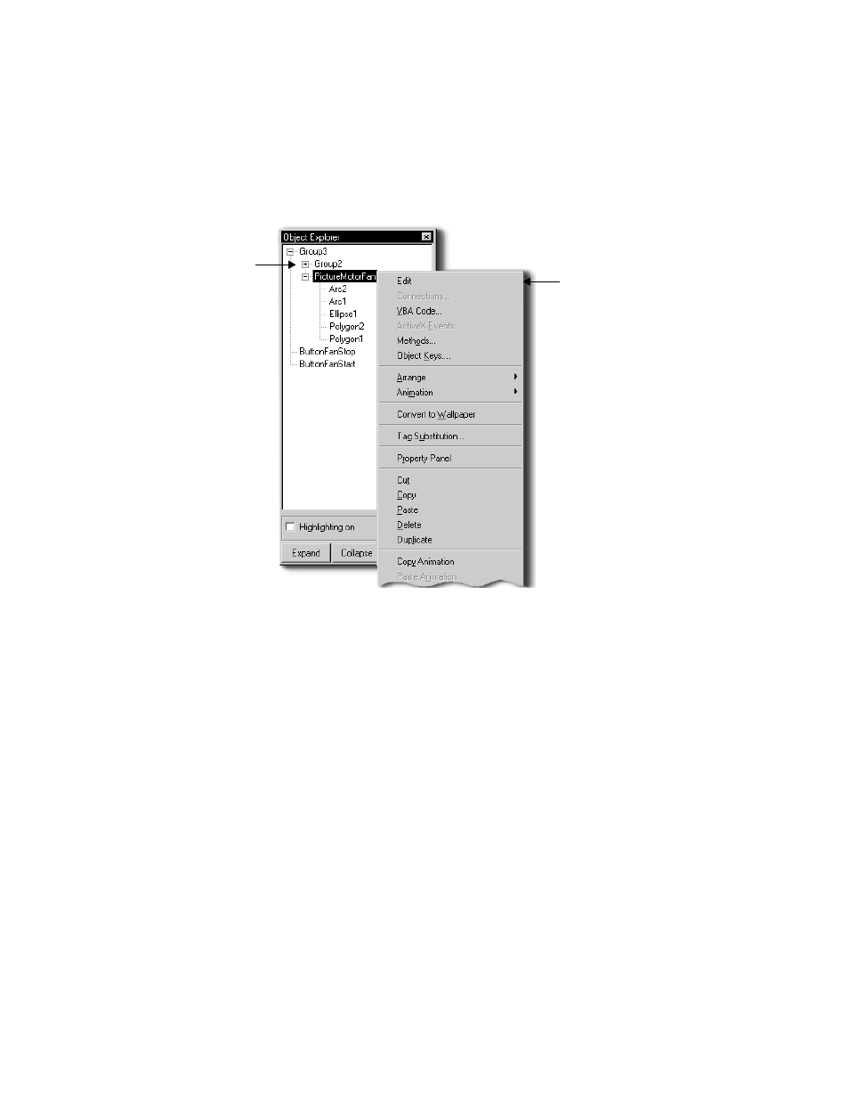 Viewing object properties in the property panel | Rockwell Automation FactoryTalk View Site Edition Users Guide User Manual | Page 394 / 696