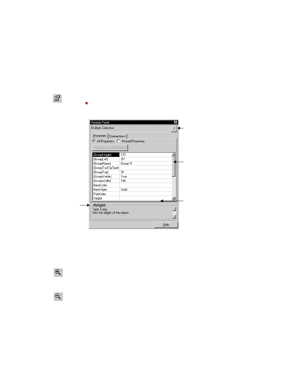 Techniques for working in graphic displays, Zooming in and out, Techniques for working in graphic displays – 7 | Zooming in and out – 7 | Rockwell Automation FactoryTalk View Site Edition Users Guide User Manual | Page 395 / 696