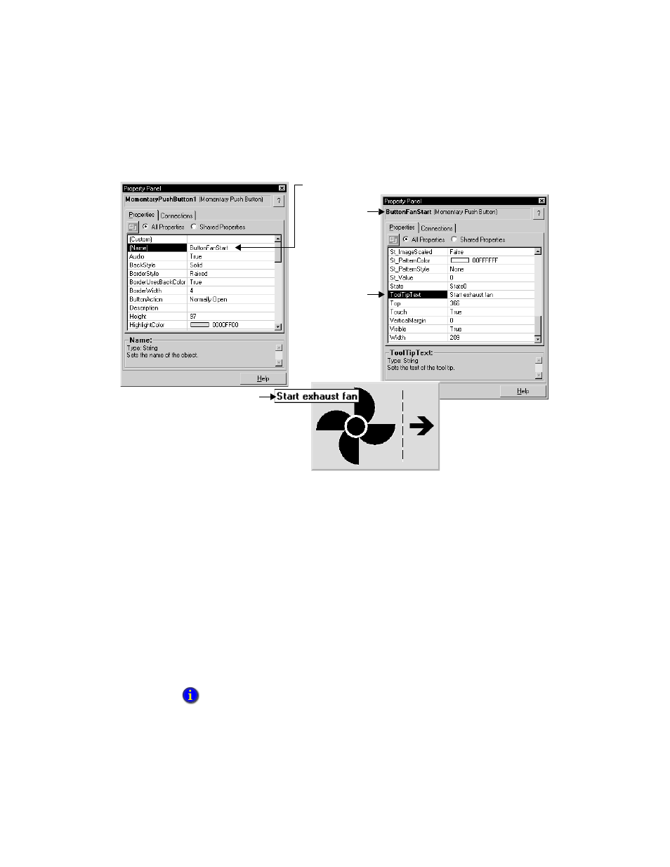 Using tag substitution to replace text strings | Rockwell Automation FactoryTalk View Site Edition Users Guide User Manual | Page 413 / 696