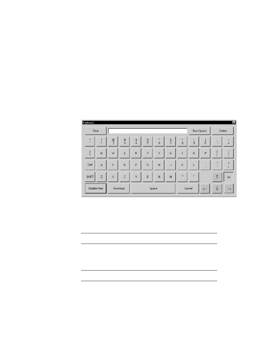 Parts of the on-screen keyboard, Parts of the on-screen keyboard – 26 | Rockwell Automation FactoryTalk View Site Edition Users Guide User Manual | Page 468 / 696