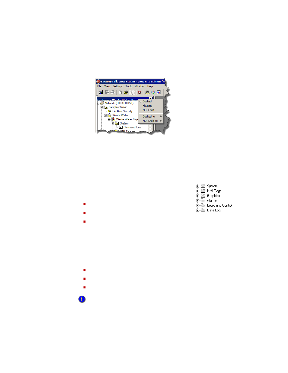 Opening and closing folders, Opening component editors | Rockwell Automation FactoryTalk View Site Edition Users Guide User Manual | Page 50 / 696