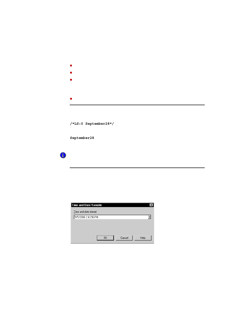 Creating time and date embedded variables, Creating time and date embedded variables – 7 | Rockwell Automation FactoryTalk View Site Edition Users Guide User Manual | Page 575 / 696