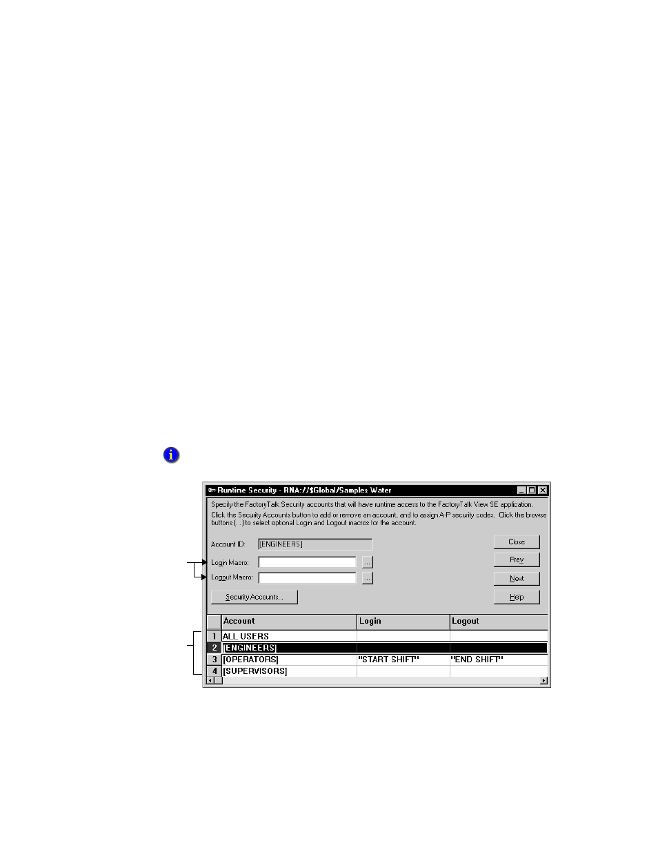 Specifying login and logout macros, Specifying login and logout macros – 15 | Rockwell Automation FactoryTalk View Site Edition Users Guide User Manual | Page 97 / 696