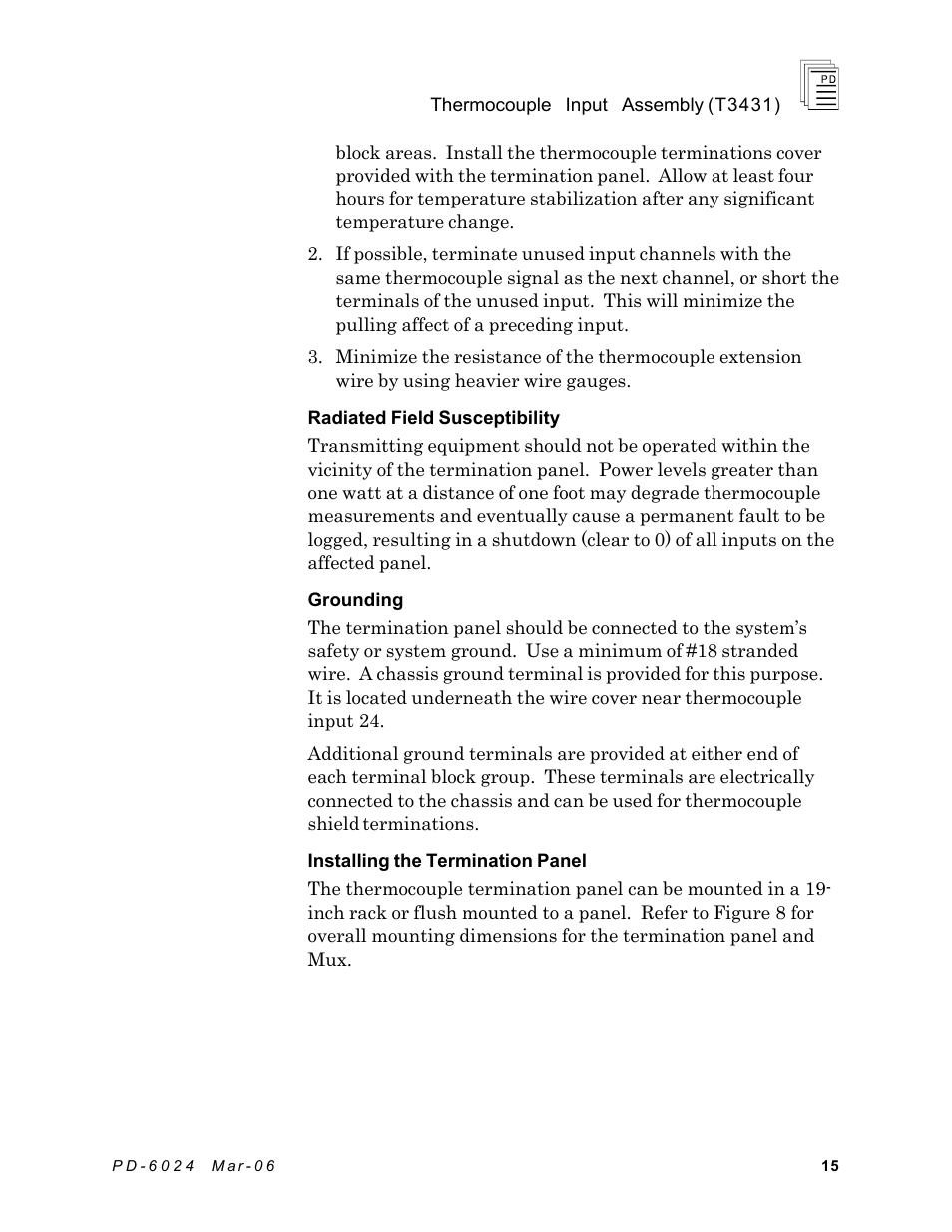 Rockwell Automation T3431-CA ICS Regent Thermo Couple Input Assembly User Manual | Page 15 / 27