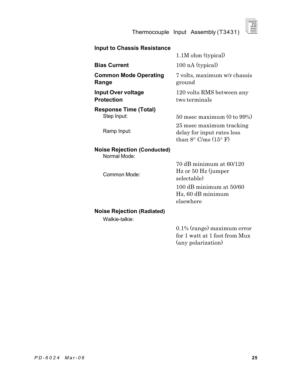 Rockwell Automation T3431-CA ICS Regent Thermo Couple Input Assembly User Manual | Page 25 / 27