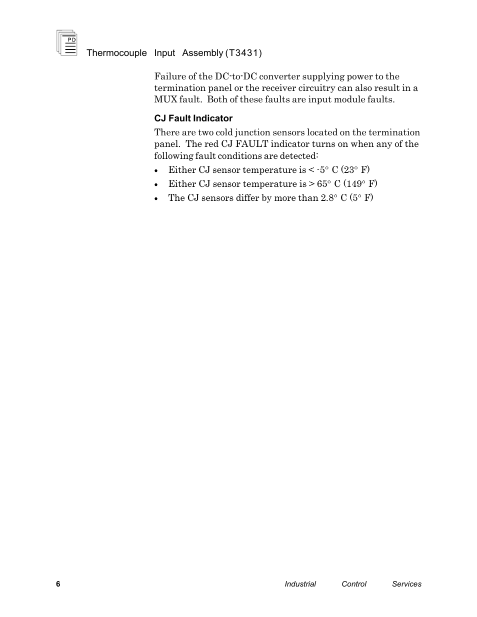 Rockwell Automation T3431-CA ICS Regent Thermo Couple Input Assembly User Manual | Page 6 / 27