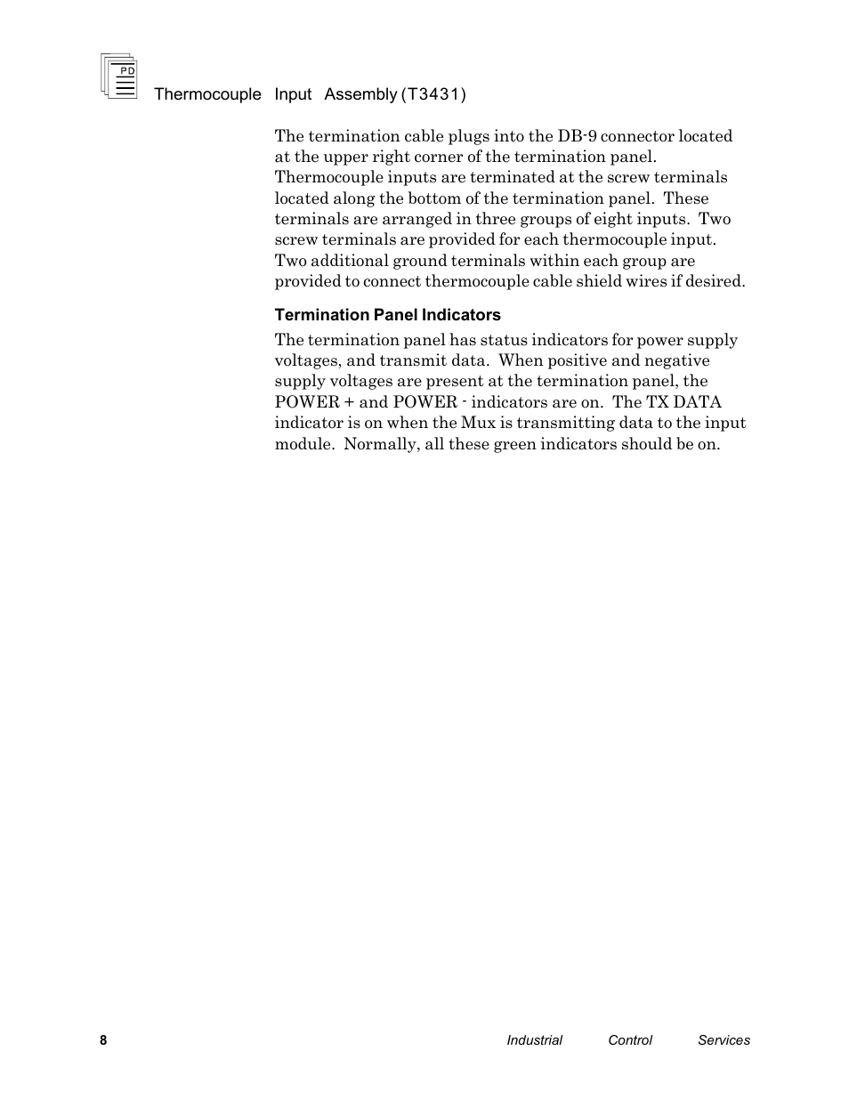 Rockwell Automation T3431-CA ICS Regent Thermo Couple Input Assembly User Manual | Page 8 / 27