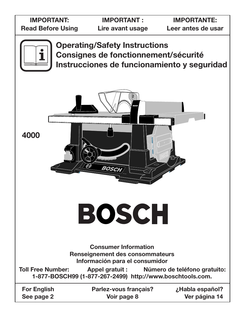 Bosch 4000 User Manual | 68 pages