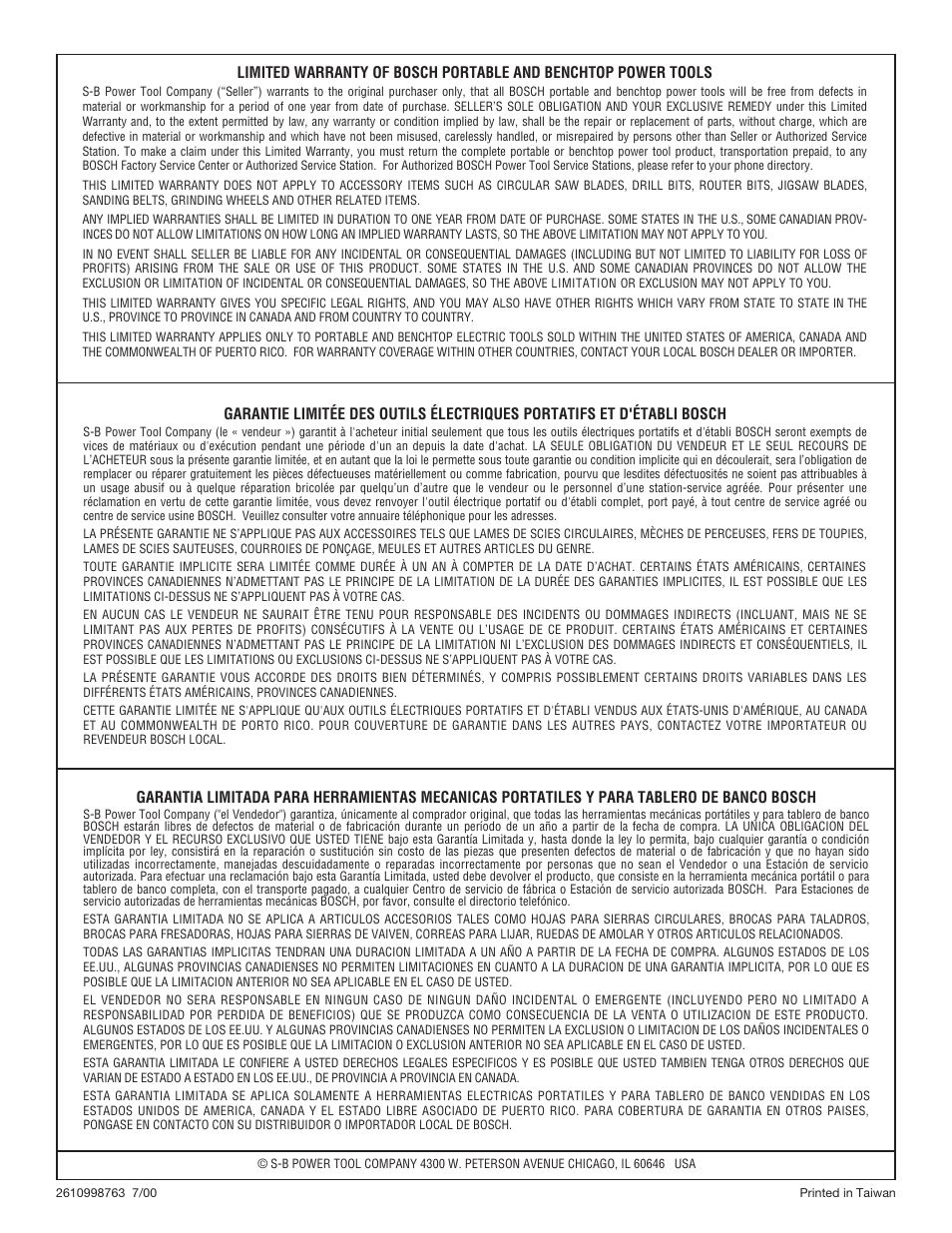 Bosch 4000 User Manual | Page 68 / 68