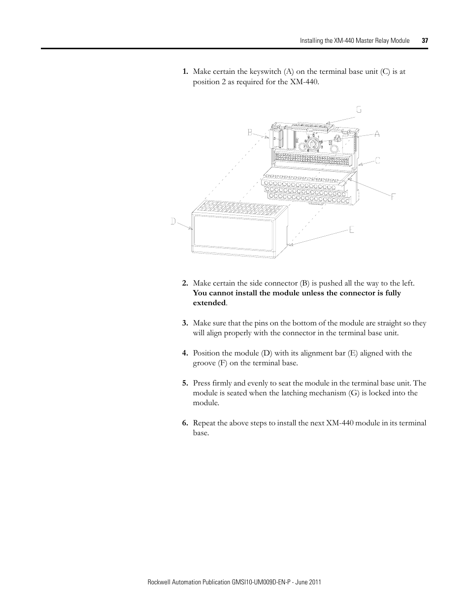 Rockwell Automation 1440-RMA00-04RC XM-440 Master Relay Module User Manual | Page 37 / 100