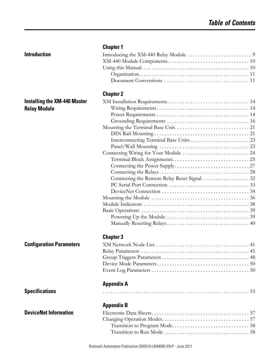 Rockwell Automation 1440-RMA00-04RC XM-440 Master Relay Module User Manual | Page 5 / 100