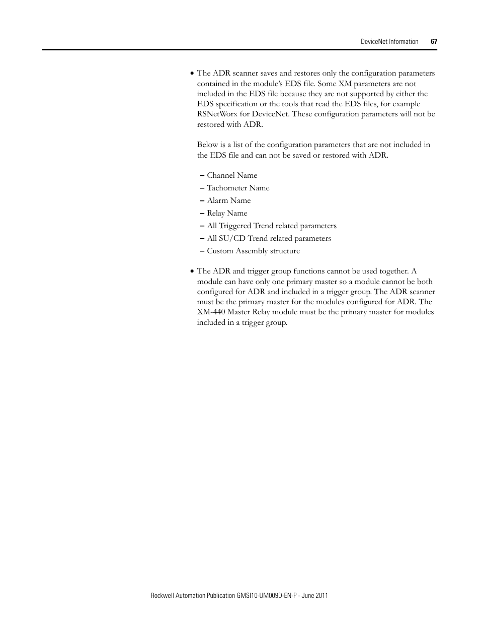 Rockwell Automation 1440-RMA00-04RC XM-440 Master Relay Module User Manual | Page 67 / 100