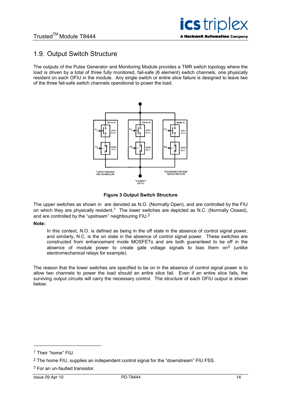 Output switch structure, Figure 3 output switch structure, Trusted | Module t8444 | Rockwell Automation T8444 Trusted TMR Pulse Generator and Monitoring Module User Manual | Page 14 / 46