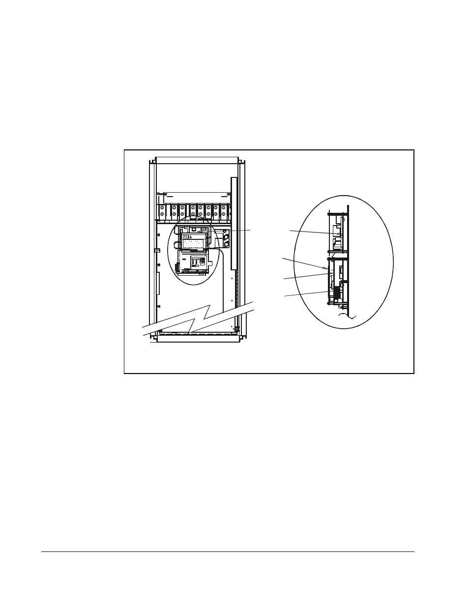 Side view (enlarged) front view | Rockwell Automation GV3000/SE AC Drive AutoMax Network Communication Board, M/N 2AX3000 User Manual | Page 39 / 96