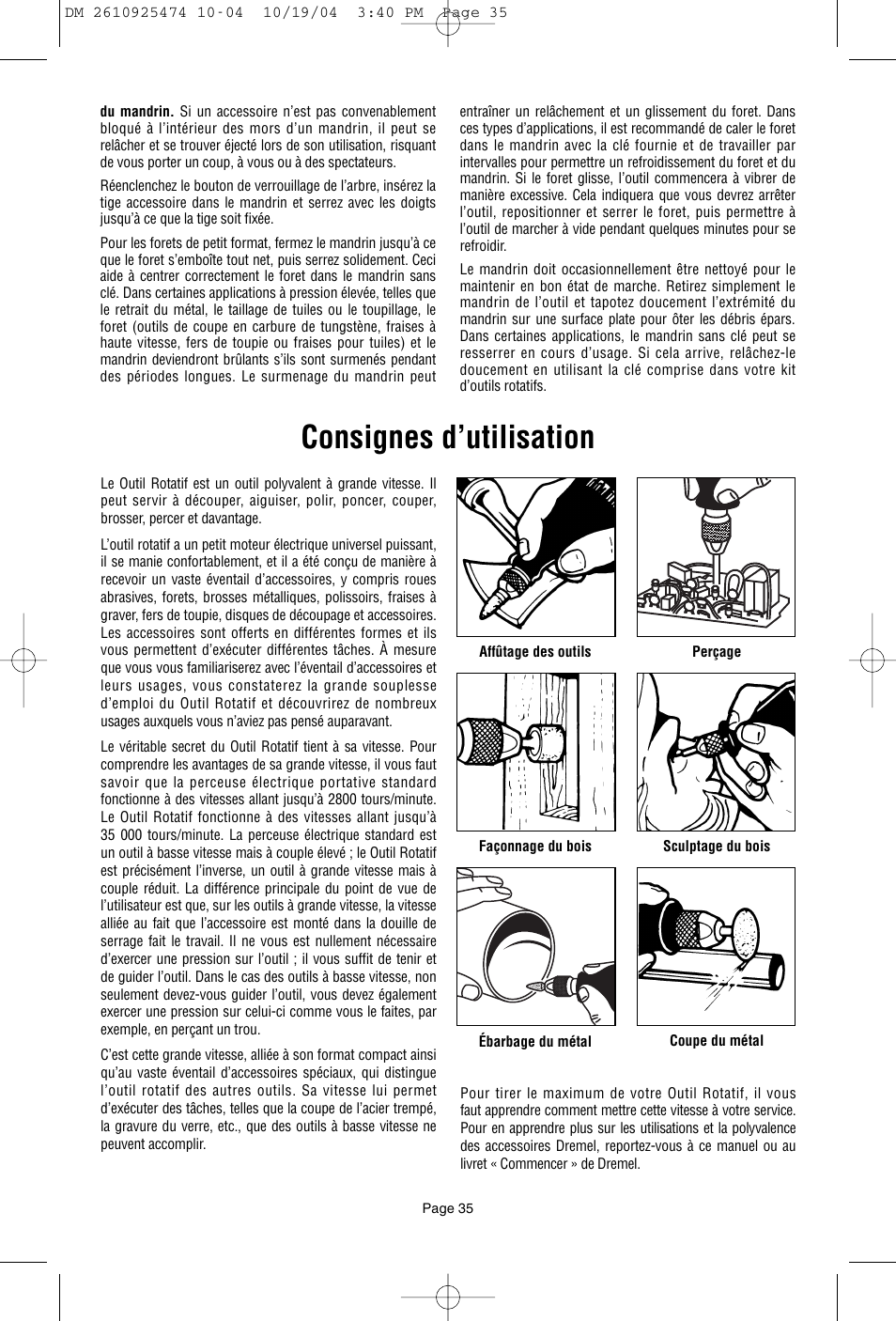 Consignes d’utilisation | Bosch 275T6 User Manual | Page 35 / 92