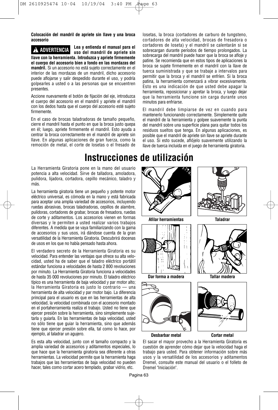 Instrucciones de utilización | Bosch 275T6 User Manual | Page 63 / 92