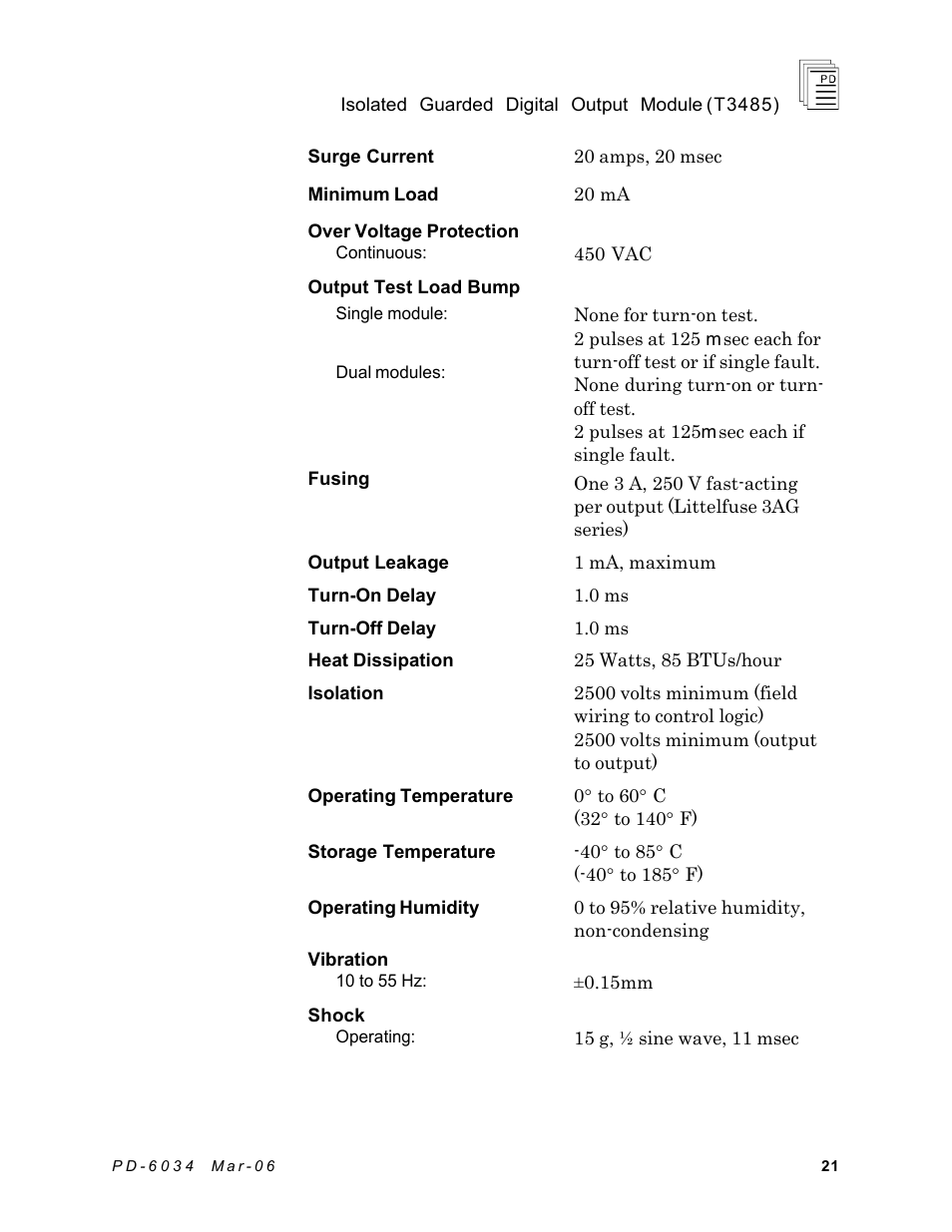 Rockwell Automation T3485 ICS Regent Isolated Guarded Output Modules User Manual | Page 21 / 22