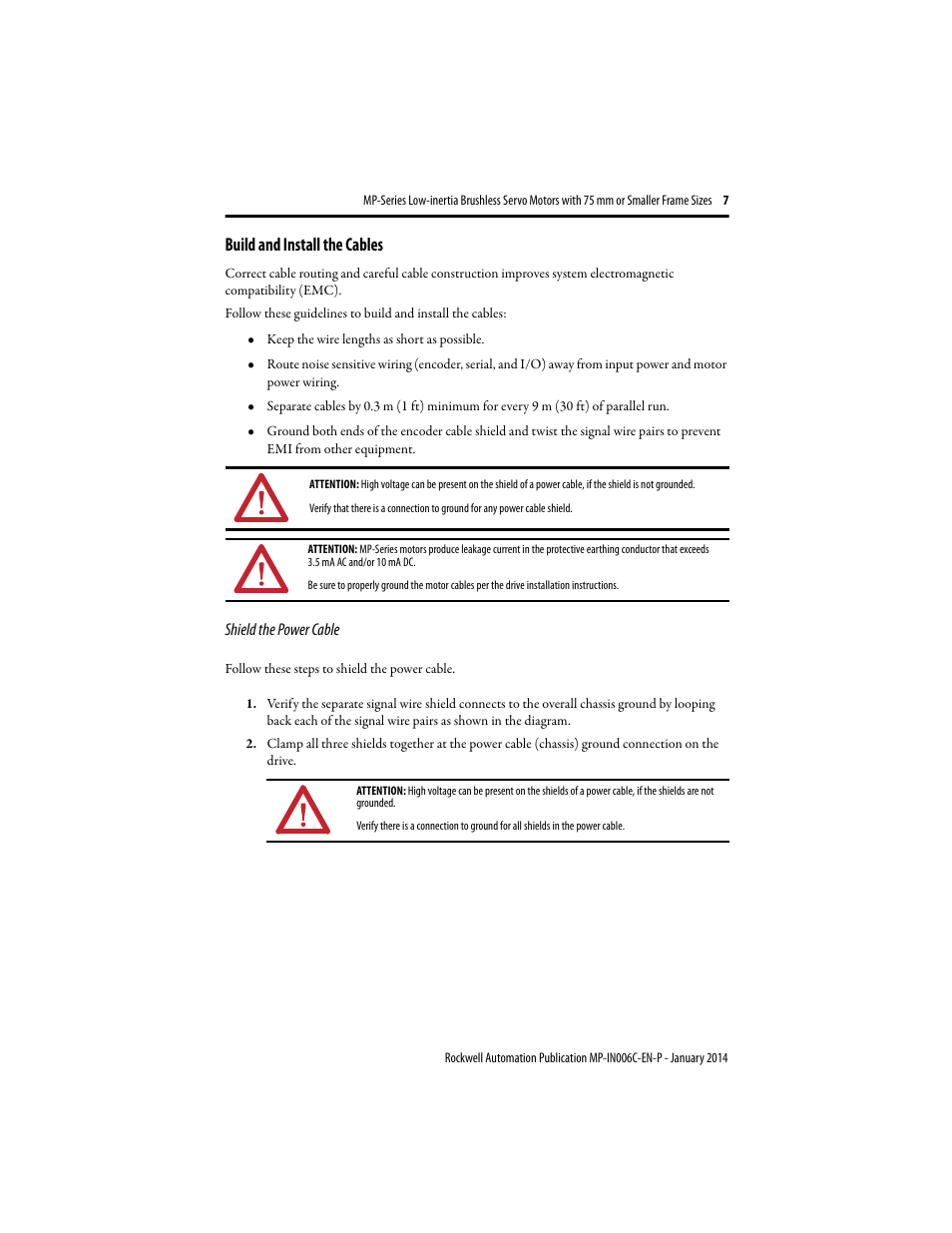 Build and install the cables | Rockwell Automation MPL-xxxx Low-inertia Servo Motors 75 mm or Smaller  User Manual | Page 7 / 22