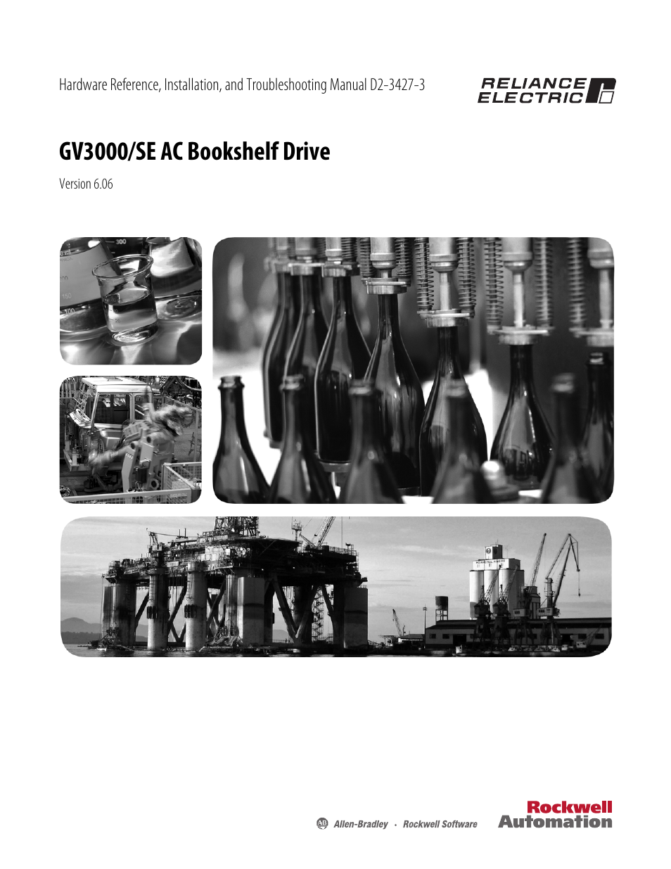 Rockwell Automation GV3000/SE AC Bookshelf Drive Hardware Ref, Installation, and Troubleshooting User Manual | 96 pages