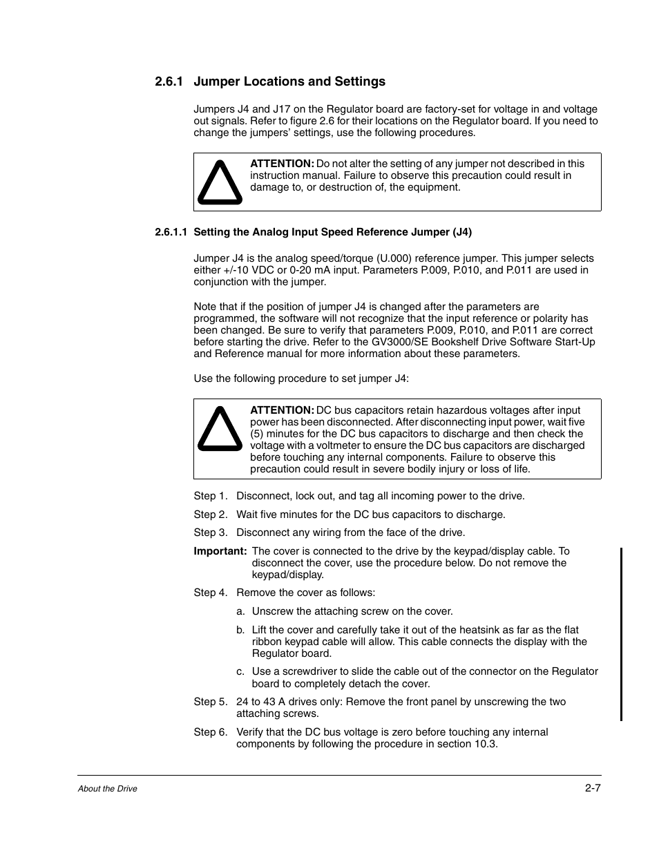 Rockwell Automation GV3000/SE AC Bookshelf Drive Hardware Ref, Installation, and Troubleshooting User Manual | Page 21 / 96