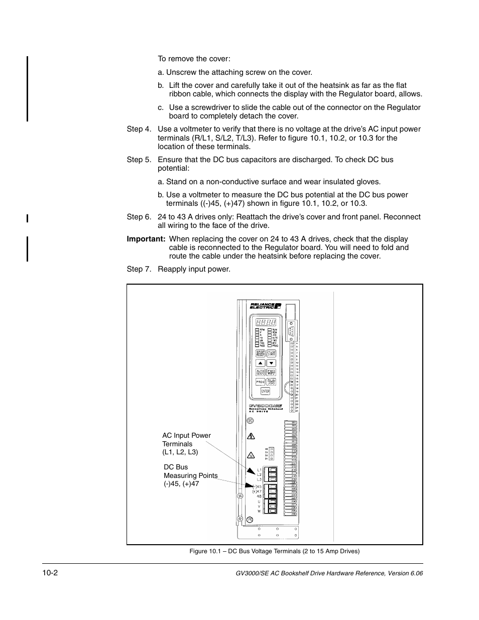 Rockwell Automation GV3000/SE AC Bookshelf Drive Hardware Ref, Installation, and Troubleshooting User Manual | Page 72 / 96