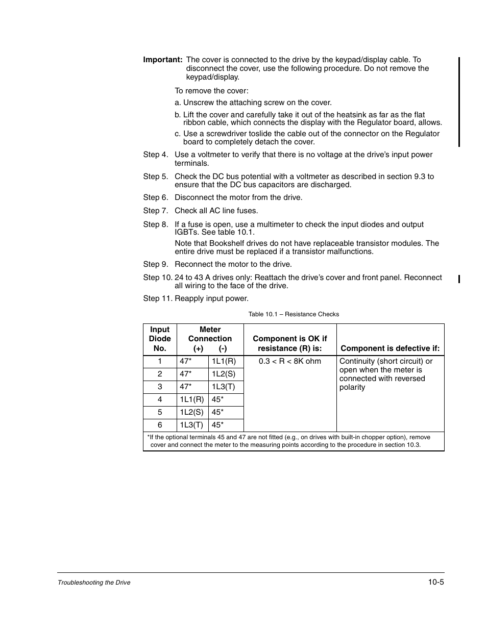 Rockwell Automation GV3000/SE AC Bookshelf Drive Hardware Ref, Installation, and Troubleshooting User Manual | Page 75 / 96