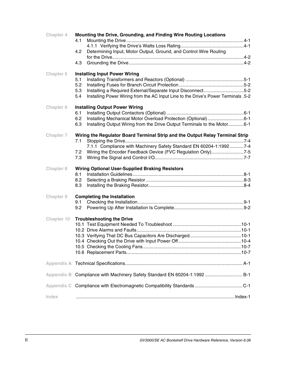 Rockwell Automation GV3000/SE AC Bookshelf Drive Hardware Ref, Installation, and Troubleshooting User Manual | Page 8 / 96