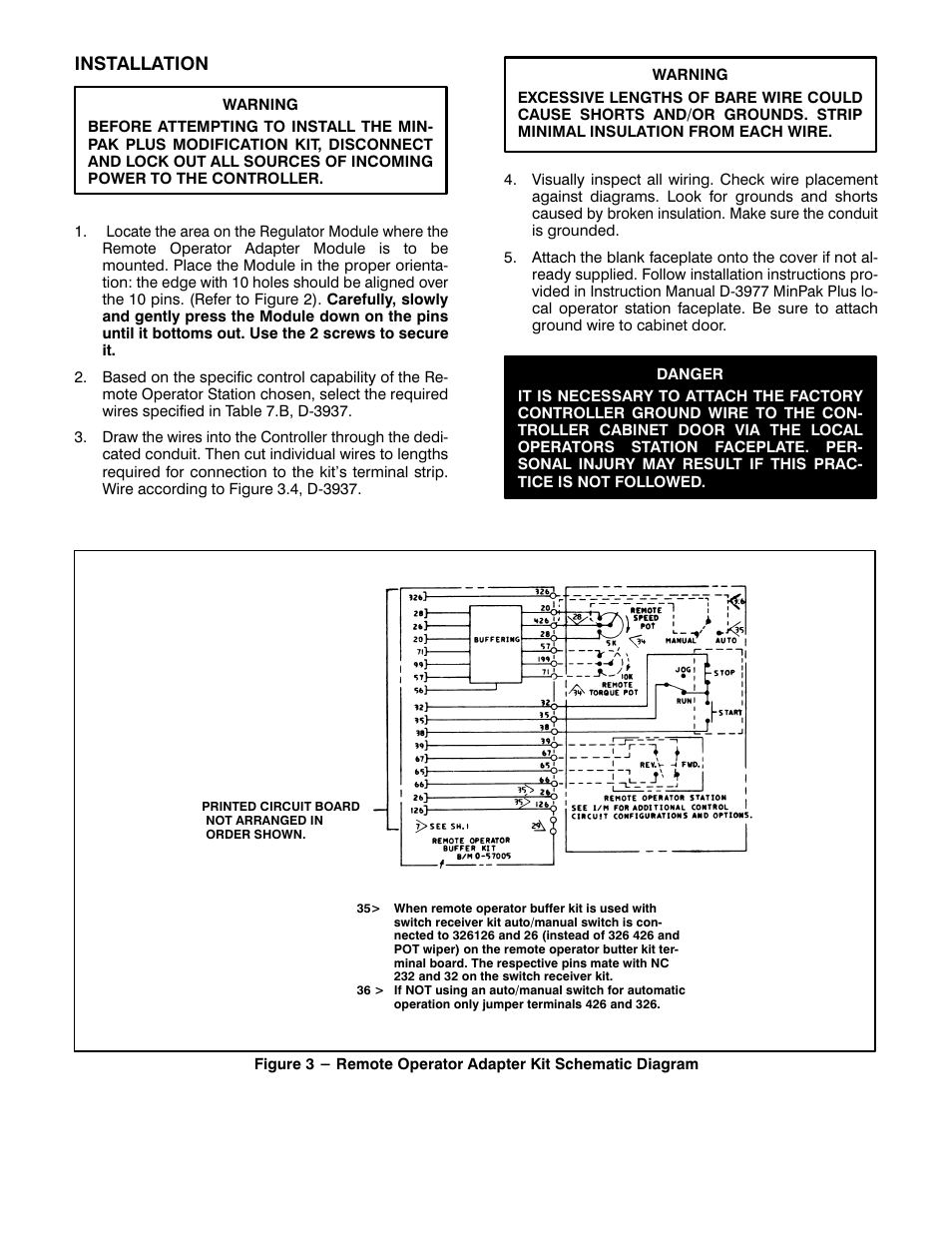 Installation | Rockwell Automation MinPak Plus Remote Adapter Kit 14C220 User Manual | Page 3 / 4