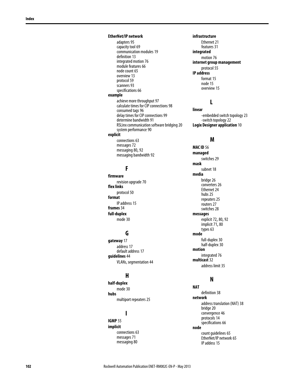 Rockwell Automation Ethernet Design Considerations Reference Manual User Manual | Page 102 / 106