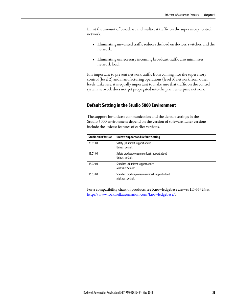 Default setting in the studio 5000 environment | Rockwell Automation Ethernet Design Considerations Reference Manual User Manual | Page 33 / 106