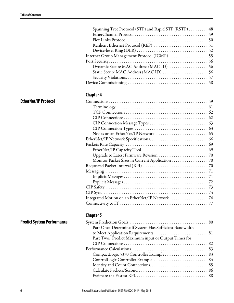 Rockwell Automation Ethernet Design Considerations Reference Manual User Manual | Page 6 / 106