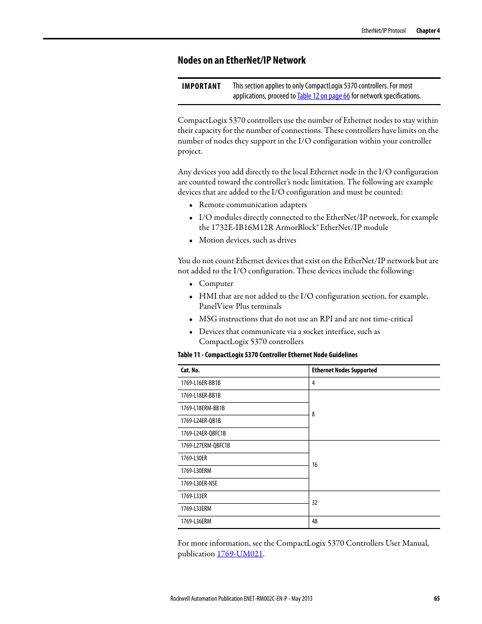 Nodes on an ethernet/ip network | Rockwell Automation Ethernet Design Considerations Reference Manual User Manual | Page 65 / 106