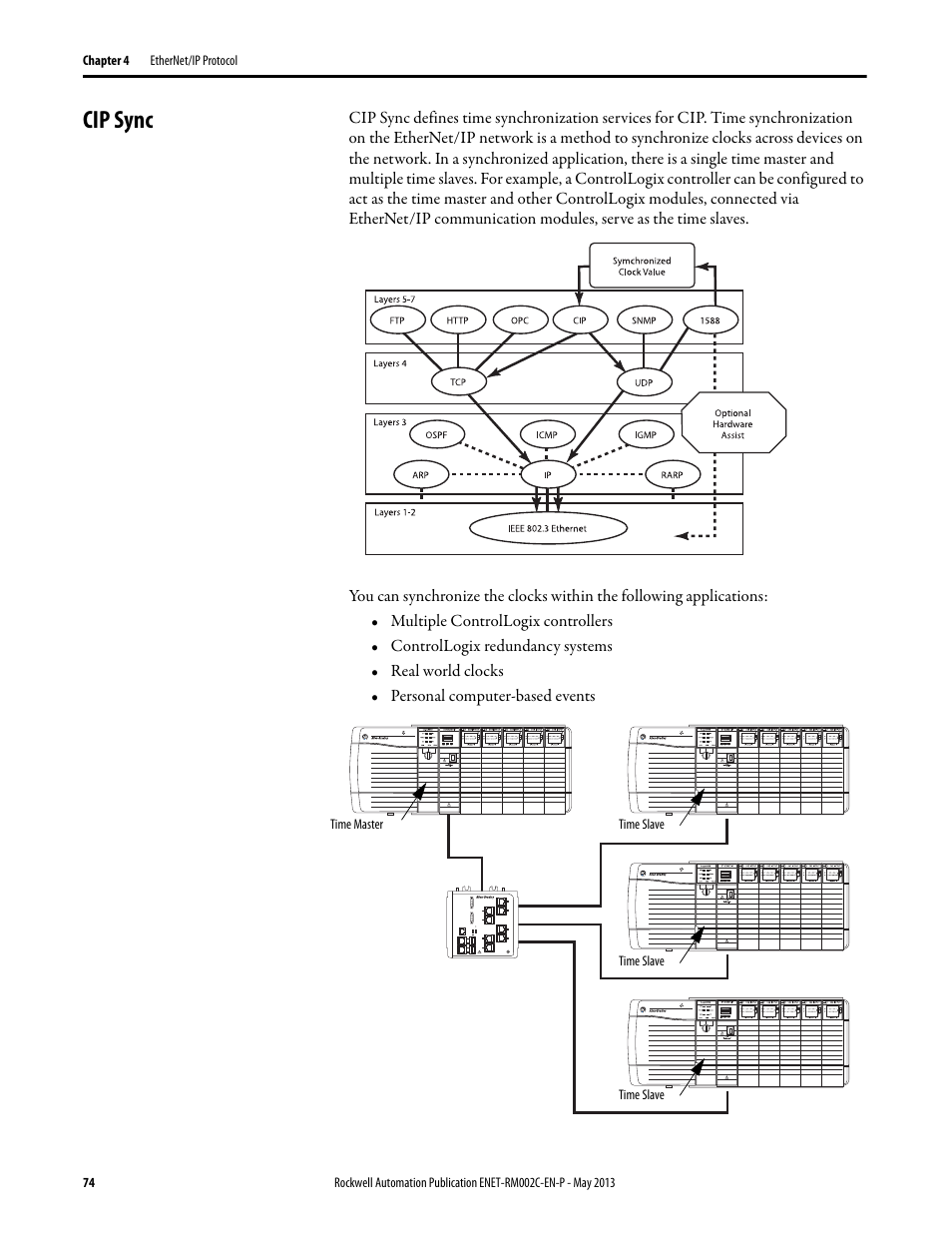 Cip sync | Rockwell Automation Ethernet Design Considerations Reference Manual User Manual | Page 74 / 106