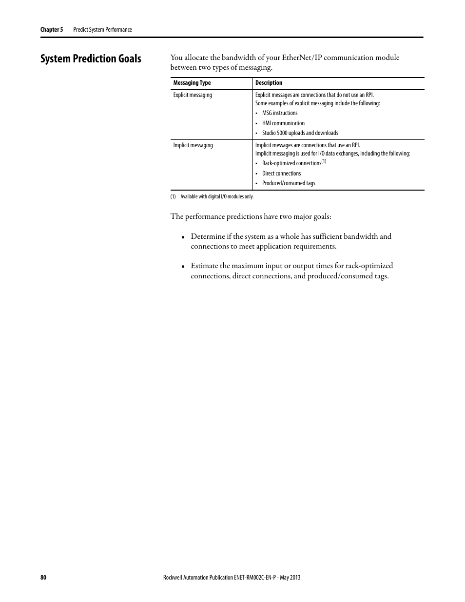 System prediction goals | Rockwell Automation Ethernet Design Considerations Reference Manual User Manual | Page 80 / 106