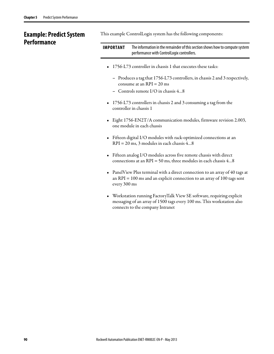 Example: predict system performance | Rockwell Automation Ethernet Design Considerations Reference Manual User Manual | Page 90 / 106