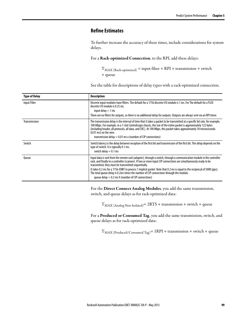 Refine estimates | Rockwell Automation Ethernet Design Considerations Reference Manual User Manual | Page 99 / 106