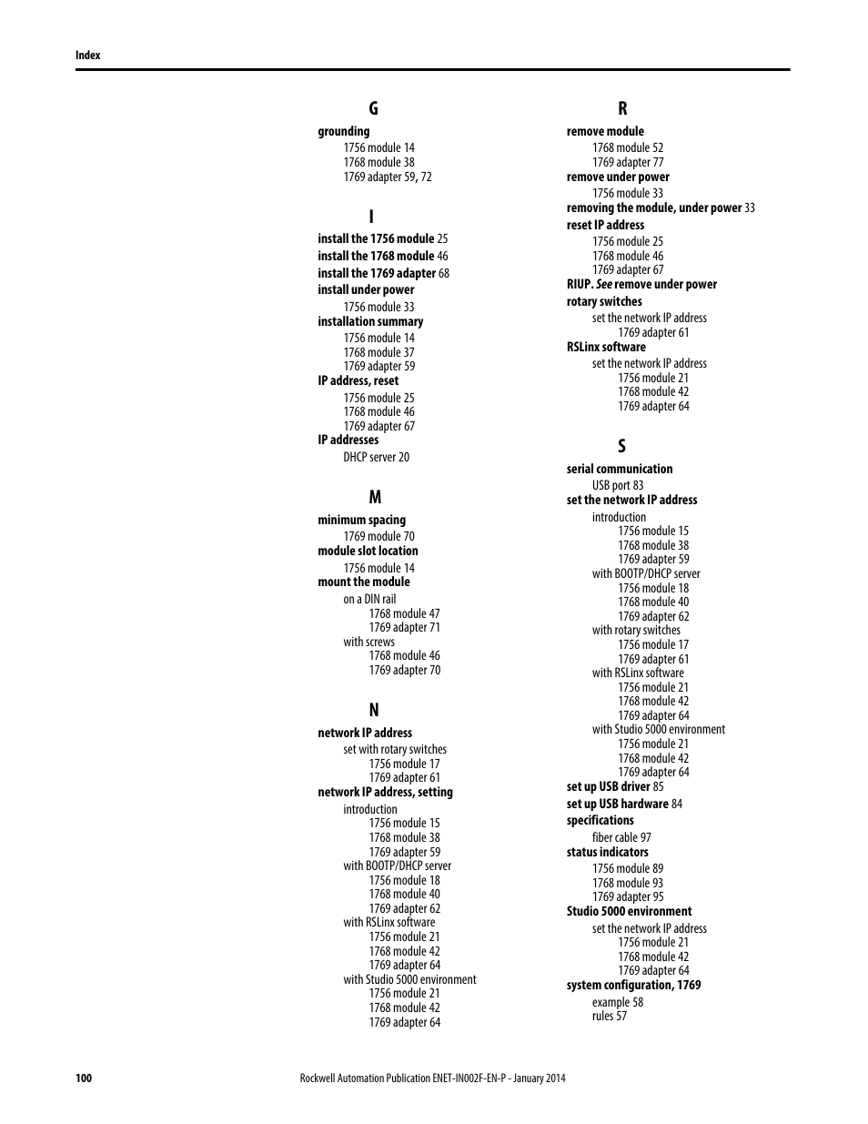 Rockwell Automation 1756-Enxxx_Ewxxx EtherNet/IP Modules Installation Instructions User Manual | Page 100 / 104