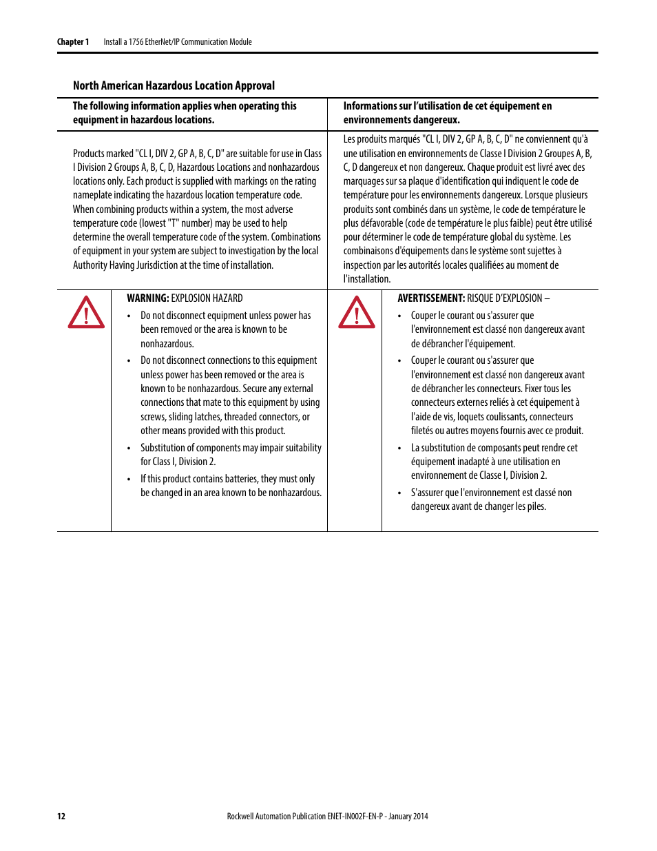Rockwell Automation 1756-Enxxx_Ewxxx EtherNet/IP Modules Installation Instructions User Manual | Page 12 / 104