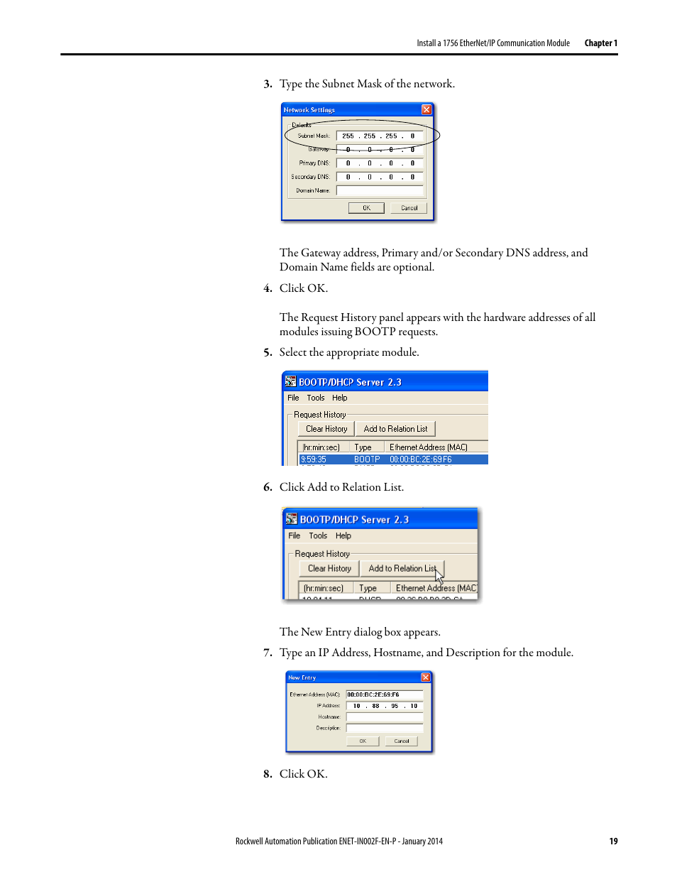 Rockwell Automation 1756-Enxxx_Ewxxx EtherNet/IP Modules Installation Instructions User Manual | Page 19 / 104