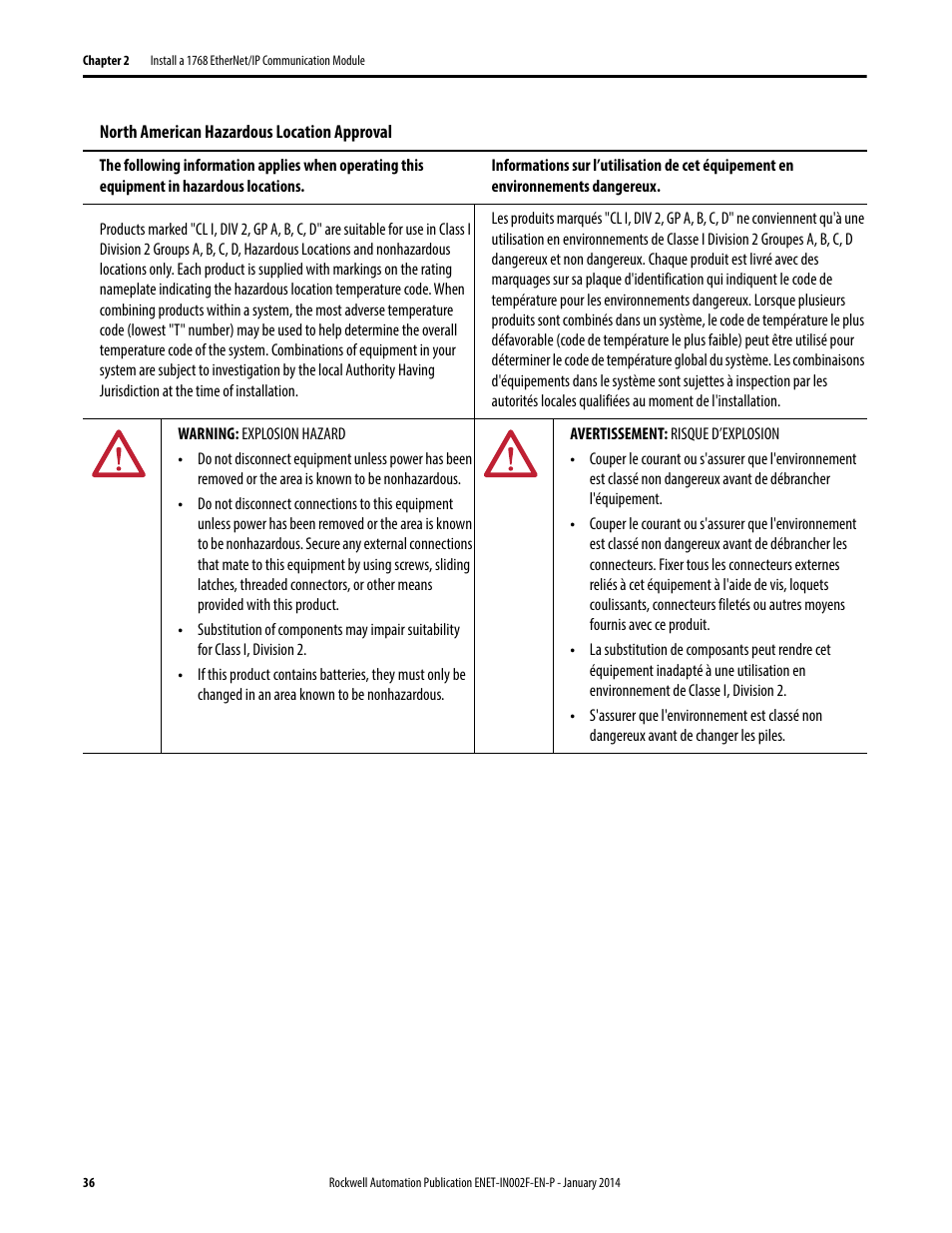 Rockwell Automation 1756-Enxxx_Ewxxx EtherNet/IP Modules Installation Instructions User Manual | Page 36 / 104