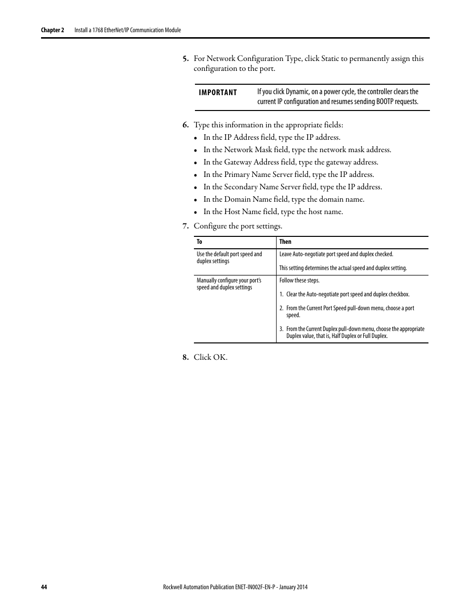 Rockwell Automation 1756-Enxxx_Ewxxx EtherNet/IP Modules Installation Instructions User Manual | Page 44 / 104