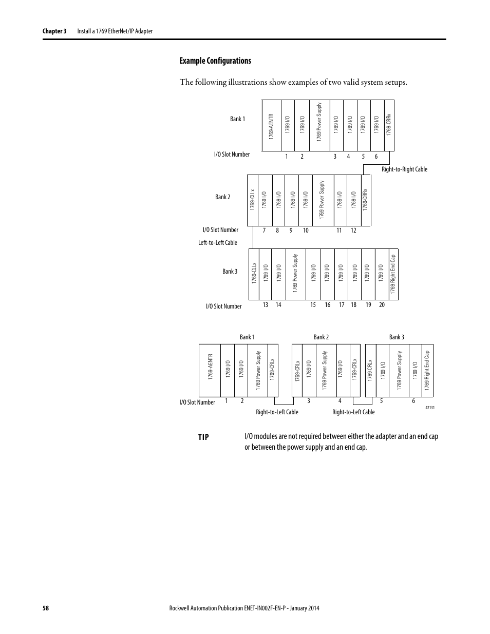 Example configurations | Rockwell Automation 1756-Enxxx_Ewxxx EtherNet/IP Modules Installation Instructions User Manual | Page 58 / 104