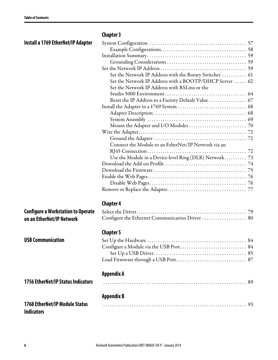 Rockwell Automation 1756-Enxxx_Ewxxx EtherNet/IP Modules Installation Instructions User Manual | Page 6 / 104