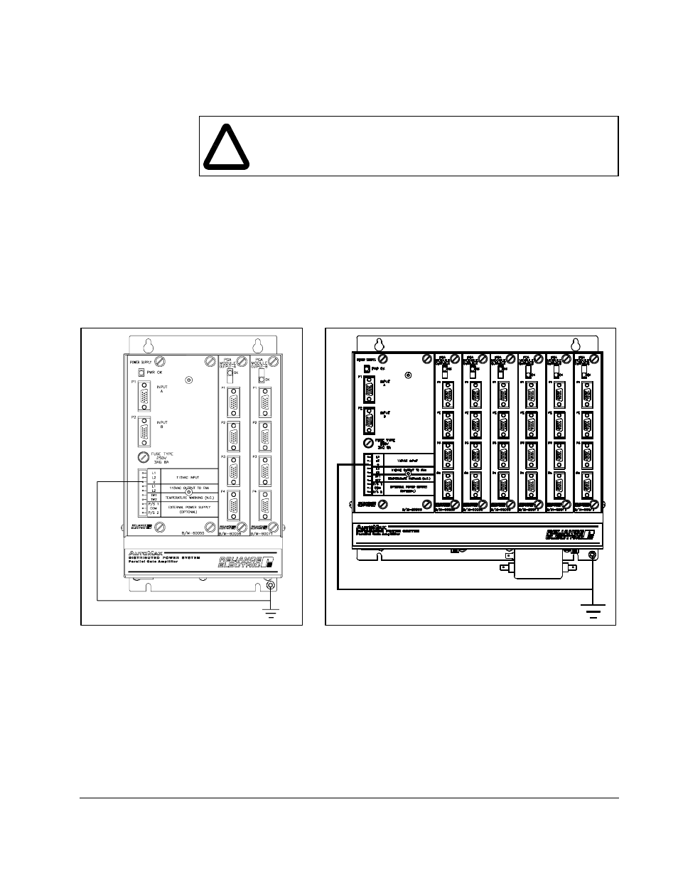 3 grounding considerations, Grounding considerations -5, Four-slot rack grounding lug -5 | And eight-slot rack grounding lug -5 | Rockwell Automation SF3000 Parallel Gate Amplifier System User Manual | Page 31 / 52