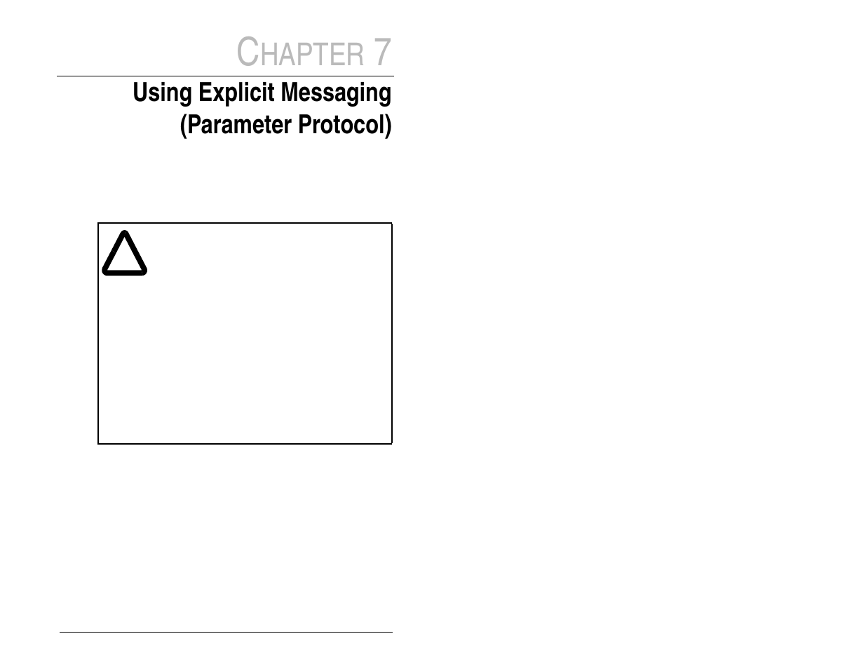 Hapter, Using explicit messaging (parameter protocol) | Rockwell Automation MD65 Profibus Communication Card User Manual | Page 55 / 108