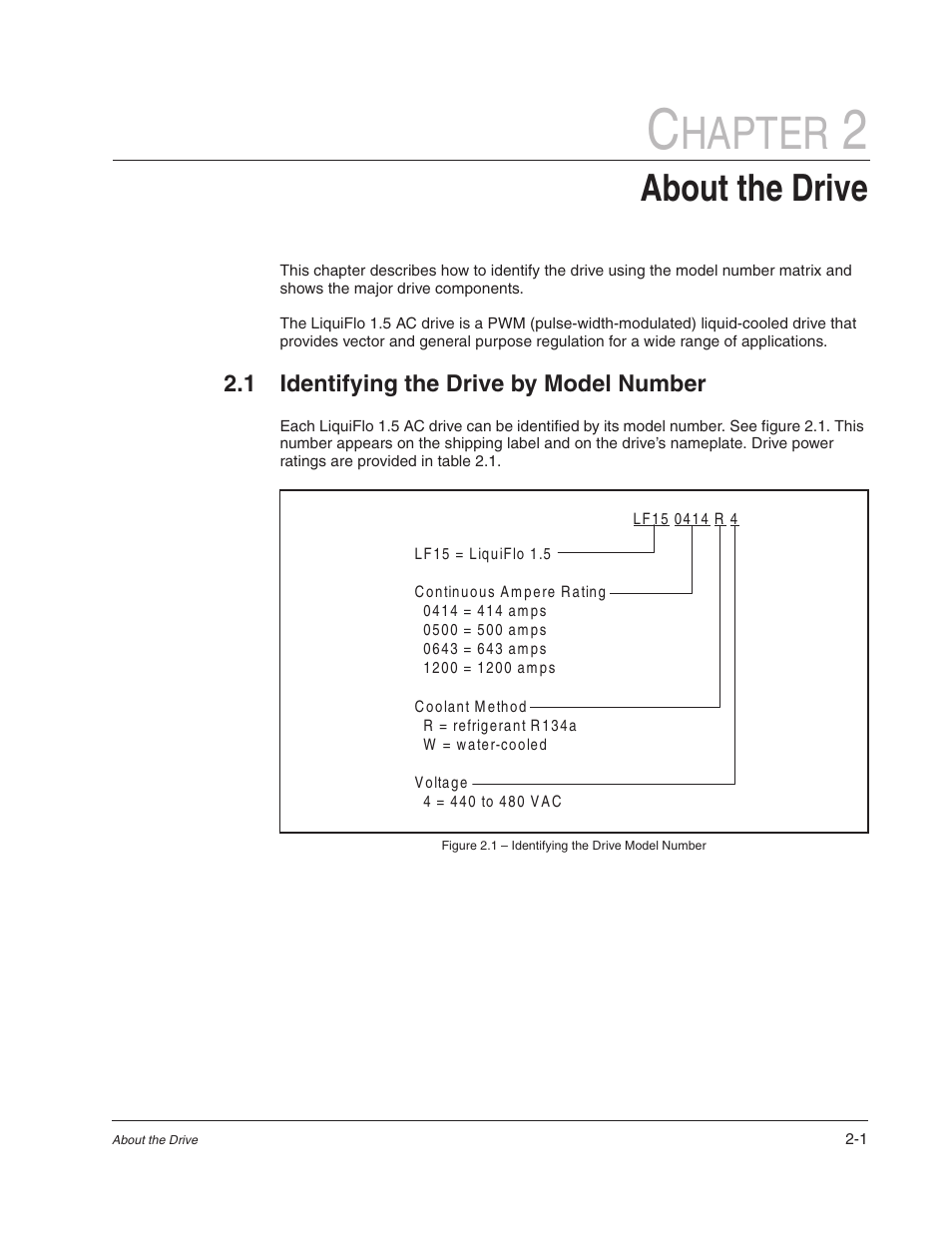 Chapter 2 - about the drive, Hapter, About the drive | Rockwell Automation Liqui-Flo 1.5 AC Power Modules V1.2 User Manual | Page 11 / 74