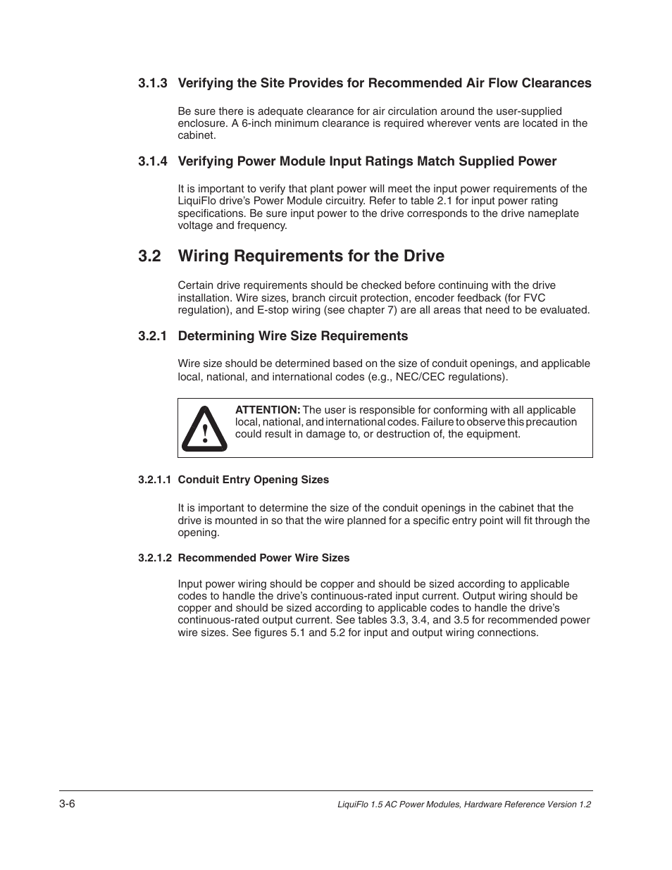 2 wiring requirements for the drive | Rockwell Automation Liqui-Flo 1.5 AC Power Modules V1.2 User Manual | Page 26 / 74