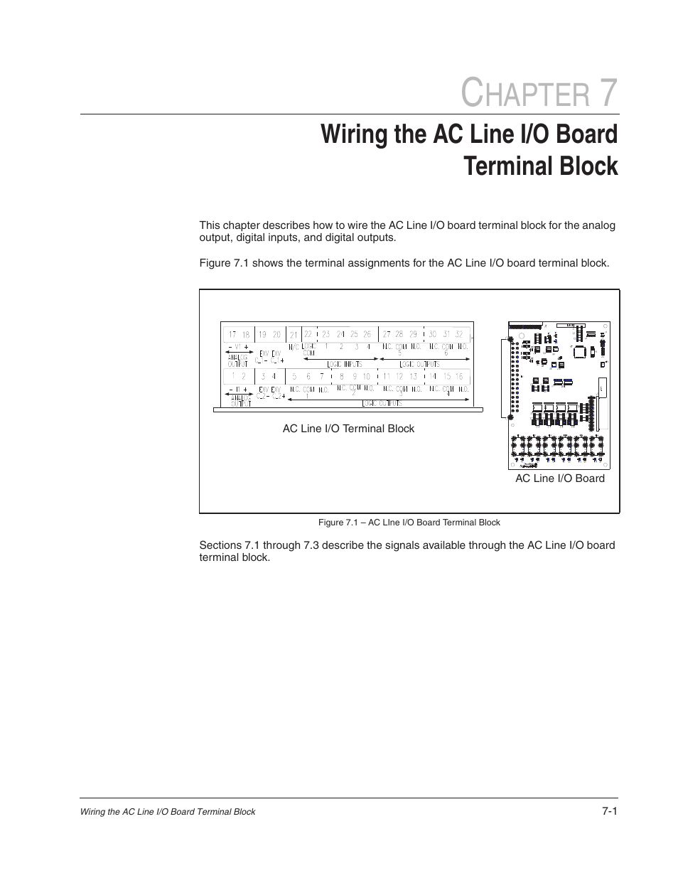 Hapter, Wiring the ac line i/o board terminal block | Rockwell Automation Liqui-Flo 1.5 AC Power Modules V1.2 User Manual | Page 45 / 74